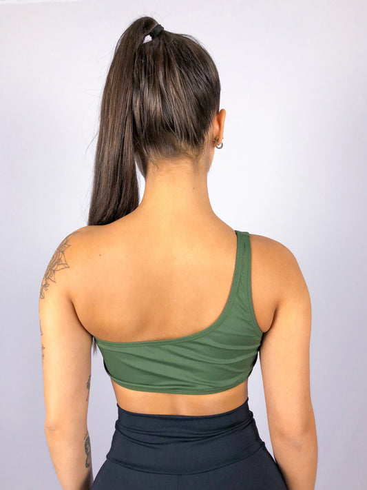 TOP OMBRO - VERDE MILITAR