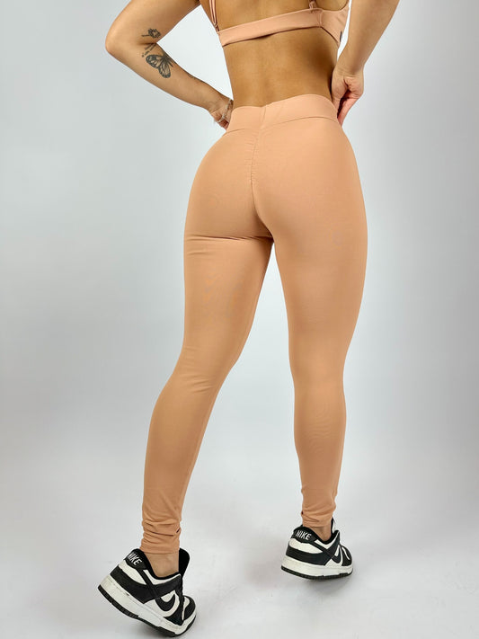 CALÇA LEGGING CÓS V - NUDE (EMPINA BUMBUM)