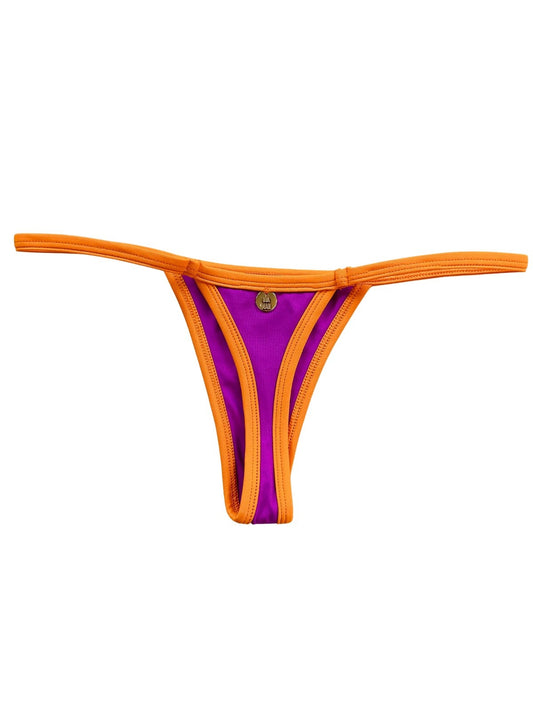 CALCINHA IPANEMA FITA - ROXO + LARANJA