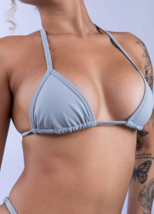 TOP CORTININHA MINI - CINZA CLARO