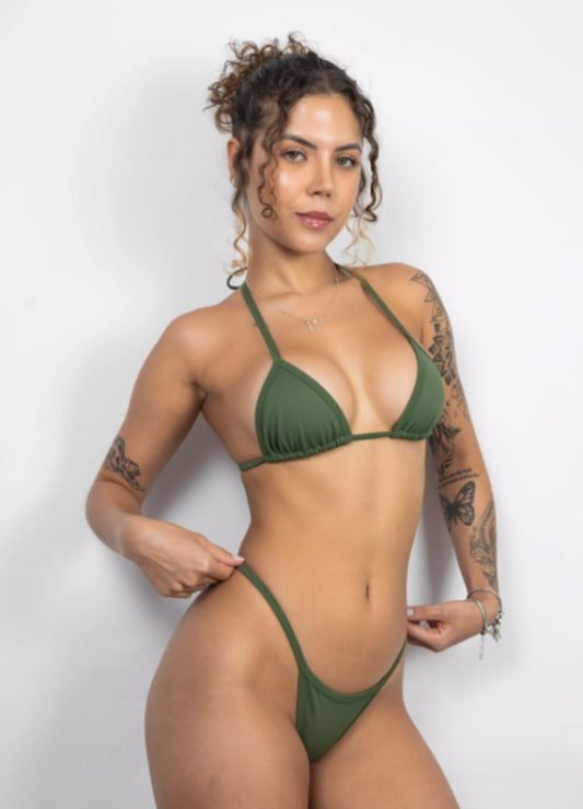 TOP CORTININHA MINI - VERDE MILITAR