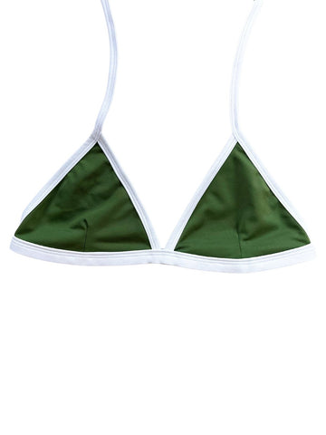 TOP FIXO - VERDE MILITAR COM VIÉS BRANCO