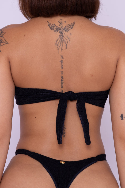 TOP LIA VELOUR - PRETO