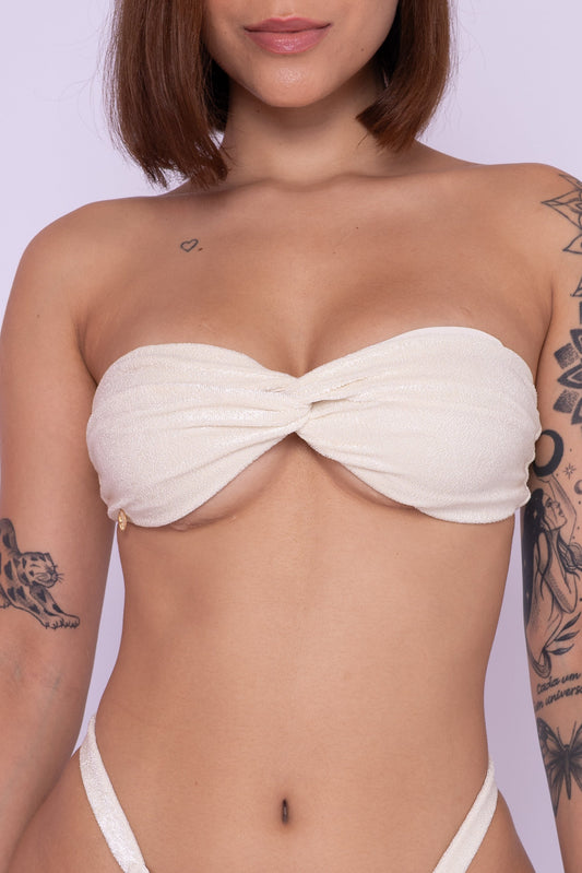 TOP LIA VELOUR - OFF WHITE