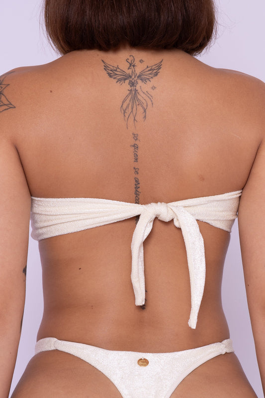 TOP LIA VELOUR - OFF WHITE