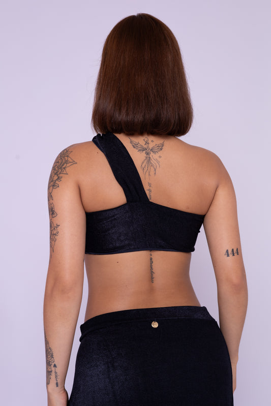 TOP TRANSPASSADO VELOUR - PRETO