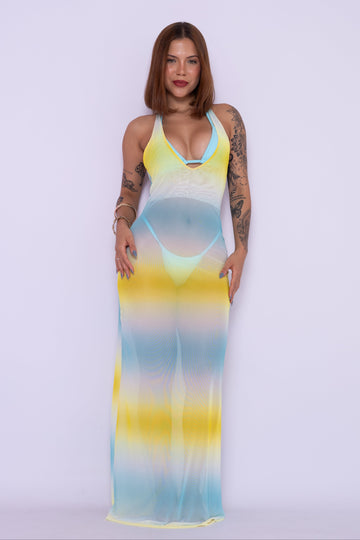 VESTIDO DECOTE EM TULE - AMALFI (PRÉ-VENDA)