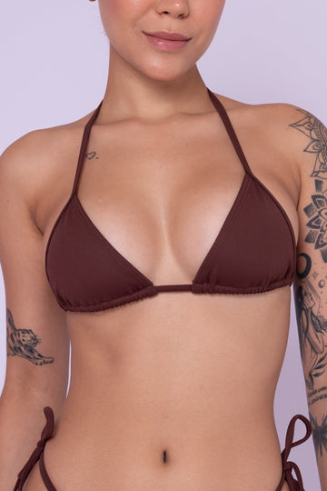 TOP CORTININHA BÁSICO - MARROM