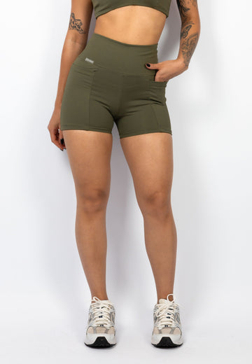 SHORTS ZIP - VERDE MILITAR