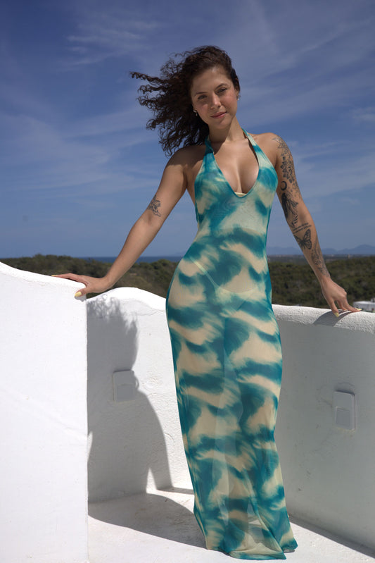 VESTIDO DECOTE EM TULE - CAPRI