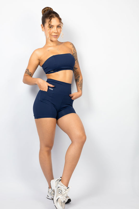 SHORTS ZIP - AZUL MARINHO